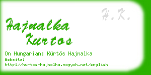 hajnalka kurtos business card